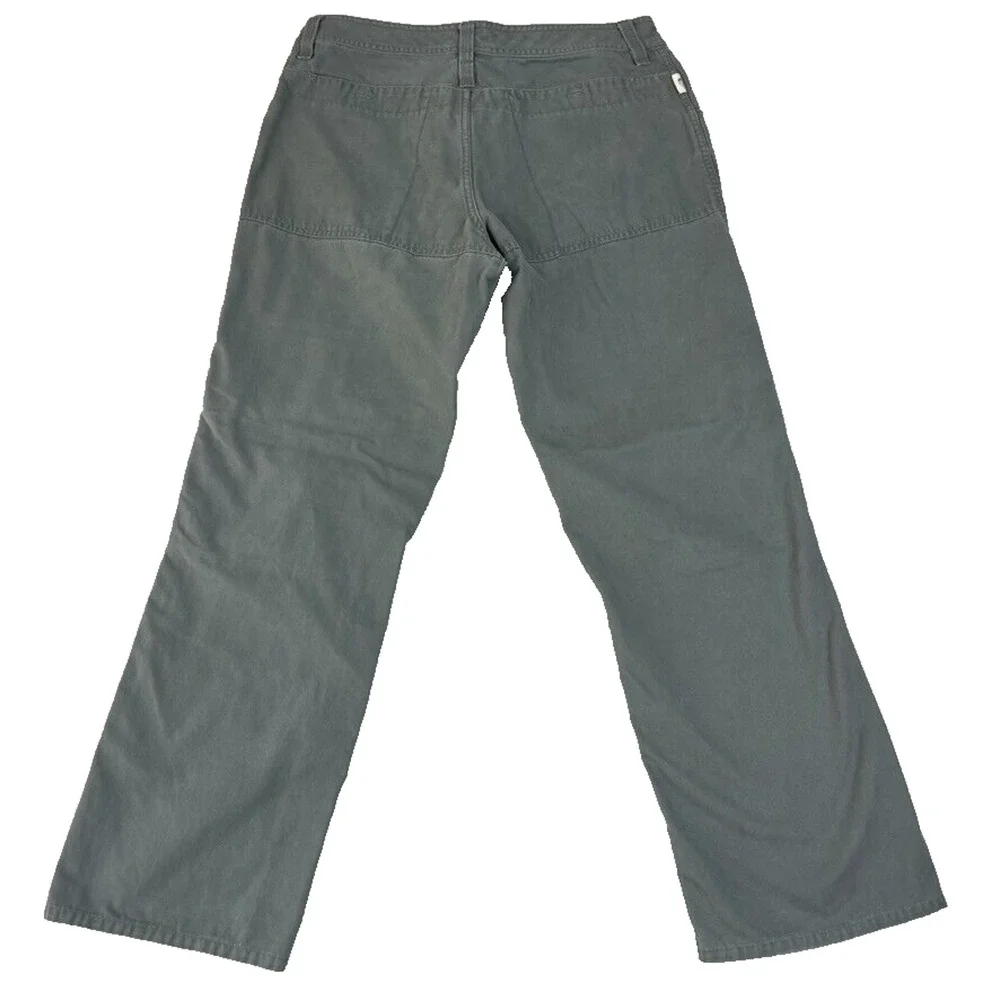 The North Face Pants Mens 34 Gray Canvas Organic Cotton Hiking Camping Trail